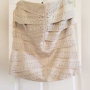 Champaign Studded Tier Corset Bustier